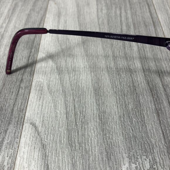 Lundgren Scandinavia 57 -15-142 115-7080 Purple/Silver  Lundgren Scandinavia 121-52-16-142 9587‎ Eyeglasses Eyewear Glasses Frames